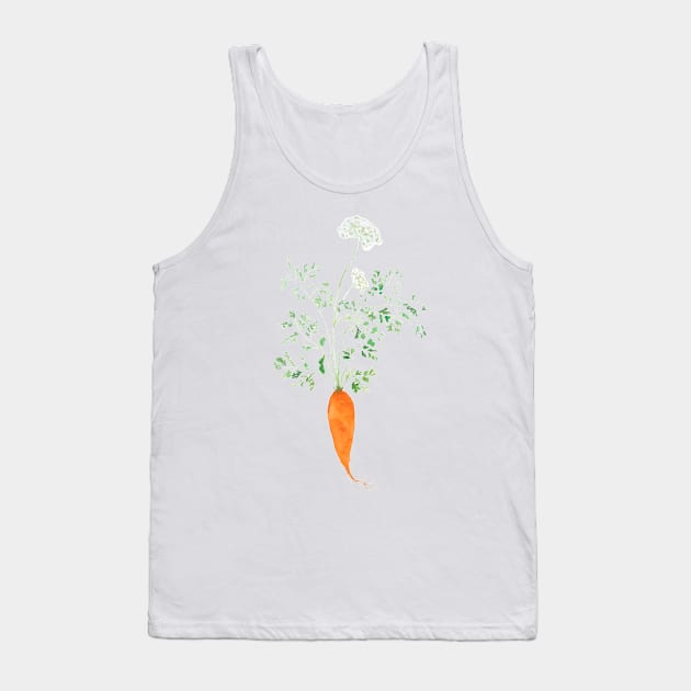 orange carrot watercolor Tank Top by colorandcolor